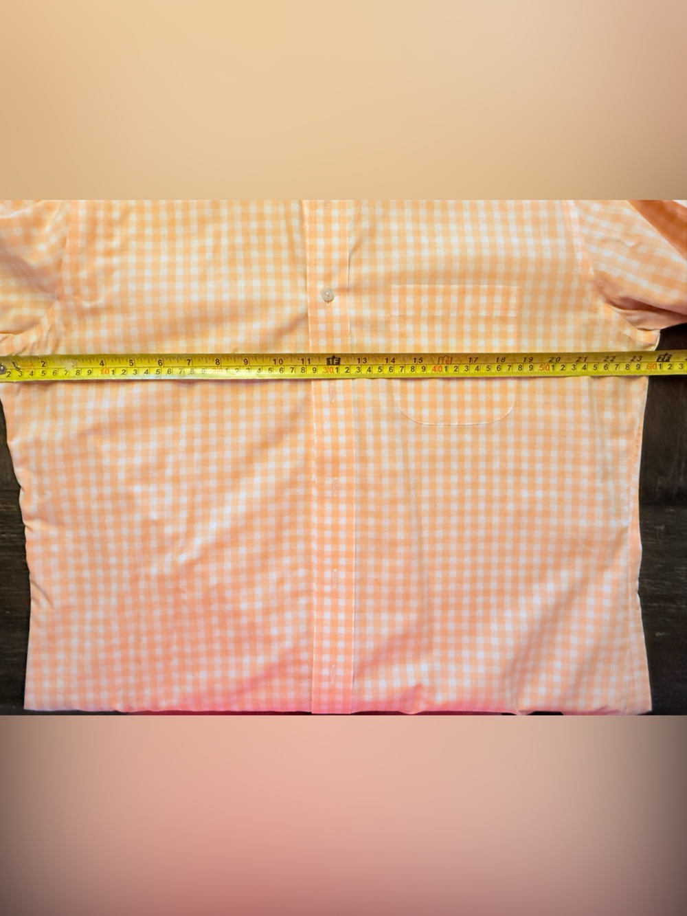 Brooks Brothers Original Polo L Orange Gingham Supima Non-Iron Shirt - Picture 8 of 12